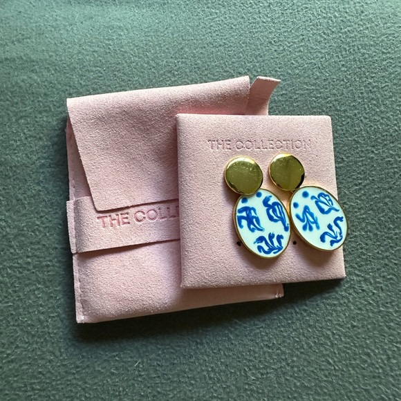 The Collection Melinda Hand Painted Vintage Earrings - Picture 1 of 2